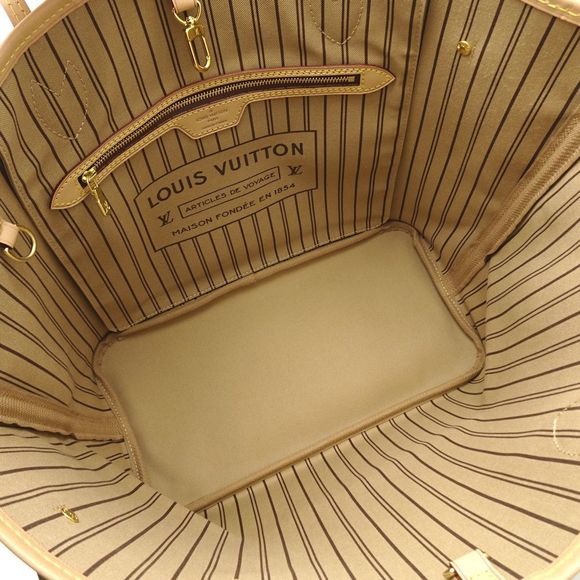 Louis Vuitton Monogram Neverfull MM Brown Beige Tote Bag - Picture 7 of 7
